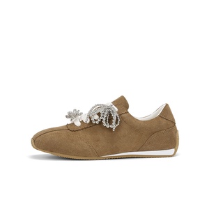Nouvelles Chaussures Derby <span class=keywords><strong>Femme</strong></span> Légères <span class=keywords><strong>en</strong></span> <span class=keywords><strong>Cuir</strong></span> Véritable Givré Couleur Unie Décontractées Rétro à Bout Carré avec Nœud Perlé et Lacets – Collection Automne Hiver - Product Image 1