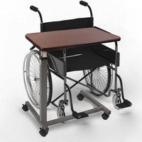 Mesa Rodante de 4 Ruedas para Cama con Altura Ajustable, Escritorio para Portátil de Diseño Moderno para Dormitorio y Uso Hospitalario