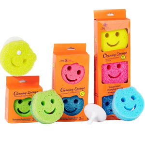 Không Scratch chà cho các món ăn chịu nhiệt độ kiểm soát mềm trong ấm công ty trong lạnh làm sạch sâu tùy chỉnh Nụ cười miếng bọt biển - Product Image 1
