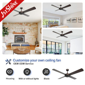 1stshine Ventilateur de plafond électrique silencieux 3 vitesses Moteur ventilateur de plafond à distance sans lumière - Product Image 4