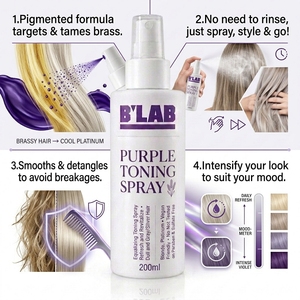 OEM <strong>Hair</strong> Care <strong>Purple</strong> <strong>Spray</strong> for Blonde <strong>Hair</strong> Anti Brassy <strong>Purple</strong> Toner No Yellow <strong>Spray</strong> Leave in Treatment for Gray &amp; Silver <strong>Hair</strong> - Product Image 5