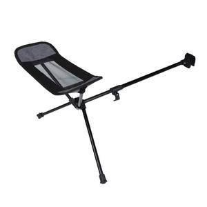 Reposapiés plegable para silla Moon, soporte para piernas, ligero, portátil, de aleación de aluminio, gris y negro, para uso en exteriores y camping - Product Image 2
