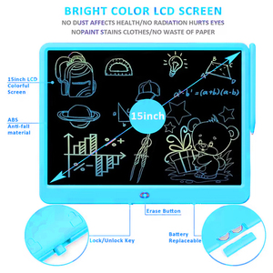 לוח ציור LCD בגודל 16 אינץ' לילדים, לוח קסם, צעצוע חינוכי לגילאי 8-13, יוניסקס, פלסטיק, מתנה ליום הולדת/חג המולד - Product Image 5