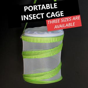 Tianbo taşınabilir evcil hayvan kafesi nefes Quadrate böcek örgü yeşil beyaz basit stil katı desen plastik tepsi fermuar kapatma - Product Image 5