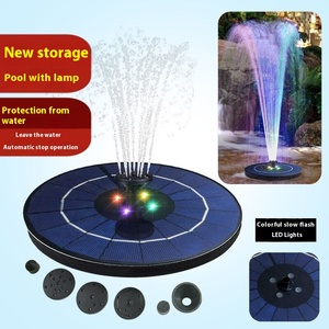 Fontaine de jardin flottante <span class=keywords><strong>solaire</strong></span> murale éclairée OEM 3W <span class=keywords><strong>avec</strong></span> <span class=keywords><strong>pompe</strong></span> 3.5W et <span class=keywords><strong>batterie</strong></span> de secours LED <span class=keywords><strong>pour</strong></span> <span class=keywords><strong>bassin</strong></span> d'<span class=keywords><strong>eau</strong></span> extérieur - Product Image 3