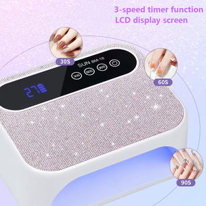 Lampe UV sans fil rechargeable à design diamant pour séchage rapide des gels, équipement professionnel d'amélioration des ongles, vente en gros - Product Image 3