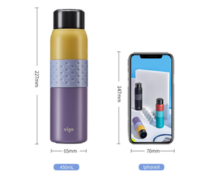 2024 Slimme Waterflessen RVS Thermosflessen Draagbare Thermisch Geïsoleerde Vacuümflessen Met LED Digitaal Display - Product Image 6
