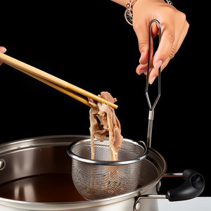 304 acier inoxydable maille passoire épicé marmite murale nouilles outil de cuisson huile-friture écumoire soupe louche <span class=keywords><strong>panier</strong></span> - Product Image 4