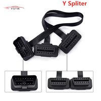 Cable adaptador divisor en Y LONAUTO LT027 OBD2 de 16 pines macho a hembra, línea de diagnóstico uno a dos, al por mayor