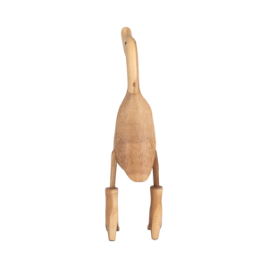 Statuetta di Anatra in Legno, Scultura Artigianale in Bambù per Arredamento Casa, Bagno, Ufficio, Soggiorno - Dettaglio - Product Image 4