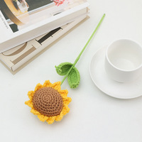 RB702 créatif chinois Rose tissé fleur Crochet tricoté laine artificielle à la main en peluche jouets Vase Table noël Graduation
