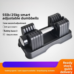 Mancuerna Ajustable de <span class=keywords><strong>Hierro</strong></span> Fundido de 55 lb (25 kg) con Ajuste Rápido en 1 Segundo, Ajuste Inteligente, Equipo de Ejercicio para Gimnasio y Fitness - Product Image 5