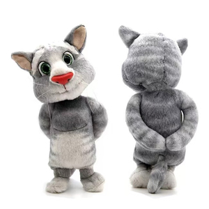 Peluche interactive parlante Chat <span class=keywords><strong>Tom</strong></span> <span class=keywords><strong>et</strong></span> ses amis, en coton PP, rembourrée, câline, avec fonction de répétition vocale - Product Image 4