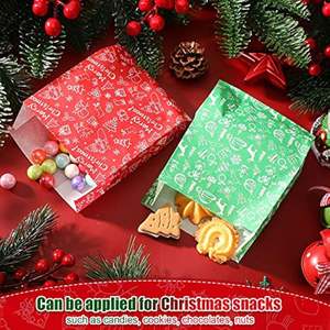 Bolsas de Papel Encerado para Navidad, Bolsas de Regalo de Papel, Bolsas Enceradas Resistentes a la Grasa con Fondo Puntiagudo para Galletas, Dulces y Bocadillos de Panadería - Product Image 5