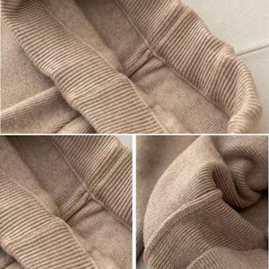 Nuovi Pantaloni Invernali ed Autunnali in Maglia a Taglia Unica a Gamba Larga Vita Alta con Taglio Dritto Verticale Lunghi da Donna - Product Image 6