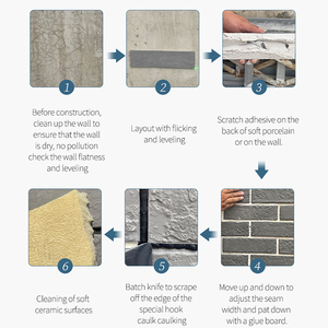 MIGLIORE mcm impiallacciatura di pietra Traventine flessibile in pietra ceramica piastrella flessibile parete esterna in pietra naturale interna - Product Image 5