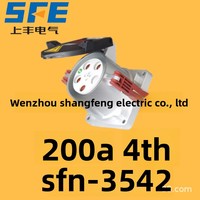Prise industrielle en aluminium moulé SFE Shangfeng 200A/250A/400A, prise étanche haute intensité pour quais et aéroports 380V