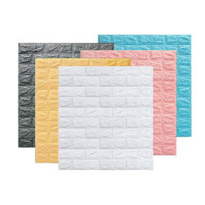 Sticker mural 3D en mousse autocollant plafond auto-adhésif DIY décoration maison <span class=keywords><strong>brique</strong></span> motif sécurité - Product Image 2
