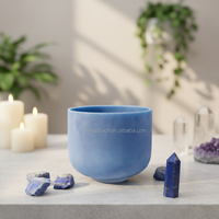 Bol chantant en quartz infusé de lapis-lazuli pour la guérison sonore et l'alchimie, idéal pour les bains sonores - Vente en gros