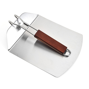 Spatule à pizza en acier inoxydable antiadhésive pour la cuisson artisanale du pain, avec manche en bois pliable, vente en gros - Product Image 1