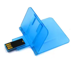 2023 tùy chỉnh có thể gập lại trong suốt thẻ tín dụng USB Flash Drive 2.0 3.0 thẻ kinh doanh Pendrive 1GB 8GB 32GB 128GB Bộ nhớ USB Stick