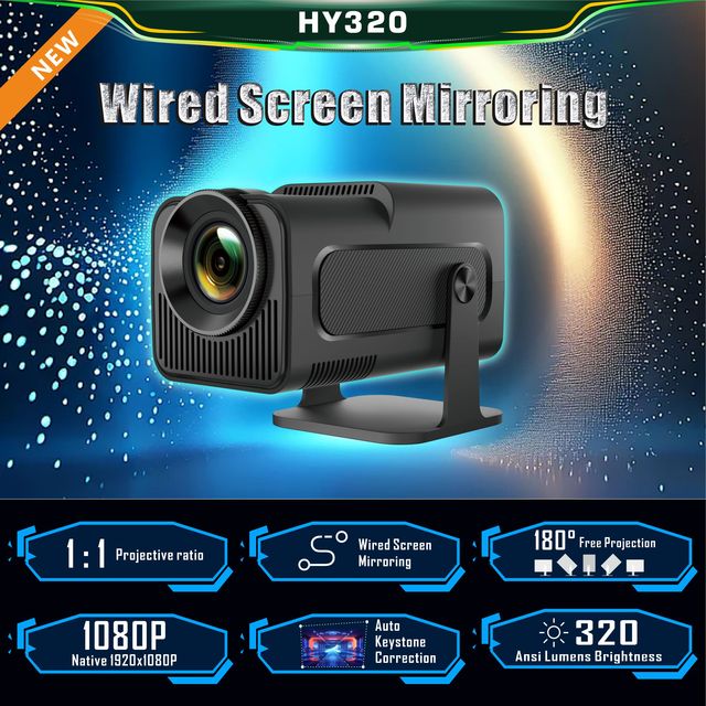 Mini 4k Projector Android Tv Projector Wifi Home Theater Game Video 4k Screen Video 1080p LCD Android Home Smart Hy320
