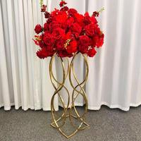 Hochzeitsdekoration Zubehör Weihnachts- und Hochzeitsbodendekoration Tafelaufsatz hoher goldener Blumenständer