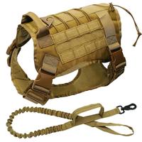 Entraînement tactique Poitrine et dos de chien moyen et grand conçus pour empêcher la sécurité du chien Poitrine et dos doux réglable gilet pour animaux de compagnie leas