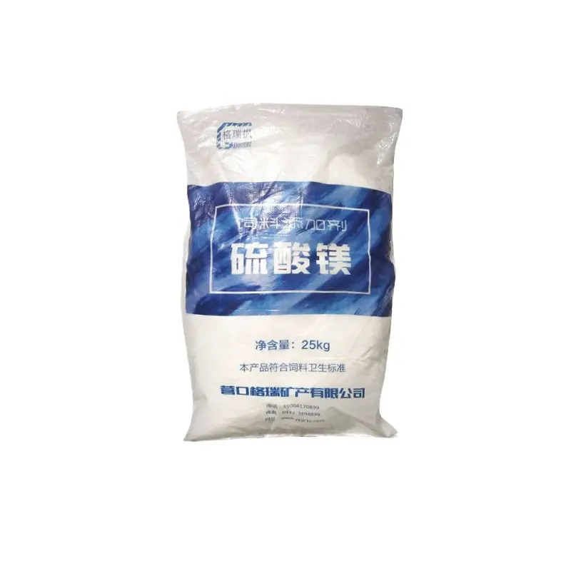 Magnesiumsulfaat Voor Landbouwvoeding Sporenelement Additief 25 Kg/zak Sulfaat Magnesium