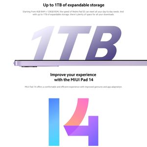 Nuevo Lanzamiento Redmi <span class=keywords><strong>Pad</strong></span> SE de 11 Pulgadas 8GB+256GB <span class=keywords><strong>MIUI</strong></span> <span class=keywords><strong>Pad</strong></span> <span class=keywords><strong>14</strong></span> OS 680 Octa Core Batería de 8000mAh Tablet PC - Product Image 6