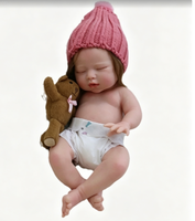 Poupée Reborn réaliste en silicone solide de 13 pouces, fonction boire et uriner, jouet de simulation bébé garçon/fille pour enfants, cadeau