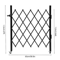 Barrière Extensible pour Chiens, Portillon Portable avec Roulettes, Barrière Pliable pour Animaux de Compagnie, Utilisation Intérieure/Extérieure, Contrôle des Foules