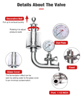 Soupape d'air sanitaire de bonne qualité pour bonde de fermentation et seau à barboteur