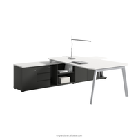 Grands meubles, espace de bureau moderne, table de bureau en bois, design de bureaux de direction, bureaux de luxe en forme de L, bureau de direction, bureau de PDG