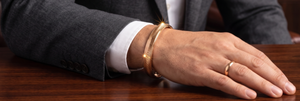 กำไลข้อมือผู้ชายชุบทองหรูหรา ดีไซน์คลาสสิก สไตล์ชาติพันธุ์ สำหรับงานแต่งงาน งานเทศกาล และงานทางศาสนา - Product Image 2