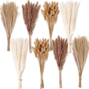 Ramo de Hierba de las Pampas al por Mayor, Decoración para el Hogar, Bolsa de Año Nuevo, Decoración de Pascua, Flores de Hierba con Toque Natural, Soporte para Corona de Pascua - Product Image 1