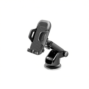 Support universel pour voiture avec design en fibre de carbone, fixation flexible sur pare-brise pour téléphones portables et GPS - Product Image 1