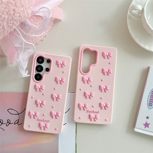 <span class=keywords><strong>Custodia</strong></span> Protettiva in Silicone Romantica Rosa Pastello con Fiocco di Perle e Stelle Sparse <span class=keywords><strong>per</strong></span> <span class=keywords><strong>Samsung</strong></span> <span class=keywords><strong>Galaxy</strong></span> S26 Ultra S25 A56 - Product Image 1