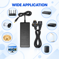 Adaptateur secteur fiable pour ordinateur de bureau, prise britannique, 75W 15V 5A, certifié GS TUV CE FCC RoHS, alimentation fiable pour bande LED, moniteur