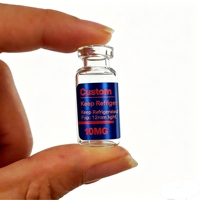 Autocollants en vinyle imperméables autocollants personnalisés pour étiquettes de flacons de peptides de 2 ml, 10 ml, 15 ml pour l'emballage de poudre de peptides bruts cosmétiques