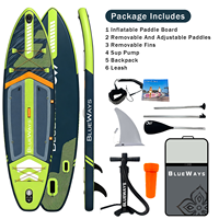 Planche de SUP gonflable haut de gamme de 3,35 m (11 pi) de large, 6 pouces d'épaisseur, durable, certifiée CE et BSCI, kit professionnel, vente en gros, usine OEM