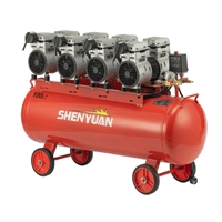 Compresseur d'air sans huile Shenyuan de haute qualité 3kw 4kw 5kw 100 litres de compression d'air de haute qualité