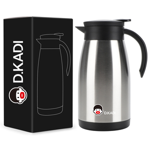 D.KADI Thermos con isolamento sottovuoto in acciaio inossidabile a doppia parete acqua calda bere tè termico bollitore per caffè portatile caraffa