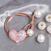 Perles en vrac imitation nacre ABS blanches nacrées UV de 10-30 mm à grand trou, pour vêtements, sacs et accessoires, vente en gros