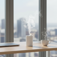 Humidificateur ultrasonique à brume fraîche USB, aromathérapie, lumière LED nocturne, capacité de 360 ml, portable, ultra-silencieux, en plastique, pour l'extérieur et la maison