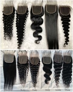 Chiusura in Pizzo Trasparente 4x4 5x5HD, Capelli Vergini Brasiliani di Alta Qualità, 100% Capelli Umani, Toupet con Attaccatura Naturale - Product Image 6