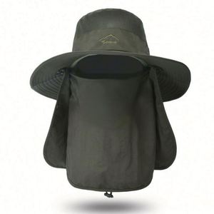 Chapeau de pêcheur anti-UV, imperméable, pliable, à séchage rapide, avec cordon, pour l'extérieur - Product Image 1