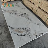 Feuille de marbre en PVC imperméable à haute brillance, décoration intérieure moderne, panneau mural