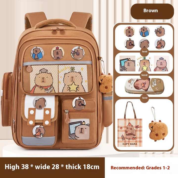Sac à Dos Canard Cartoon Kawaii - Ados, école, Quotidien - Vert, Léger Et Pratique