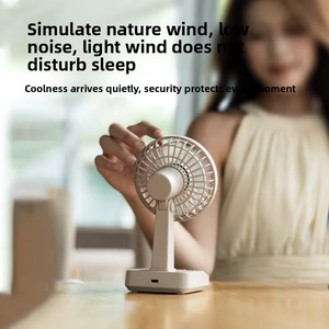 Ventilador Oscilante de Escritorio Portátil Inteligente con Batería Recargable USB de 2000 mAh, Ventilador de Refrigeración Giratorio Silencioso con Soporte USB - Product Image 3